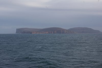 Hazy glimpse of Hoy