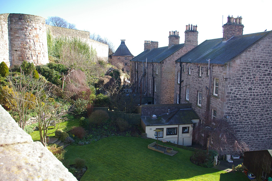 These homes and gardens would probably have been within the walls of Berwick-upon-Tweed at the time of the Spanish Armada
