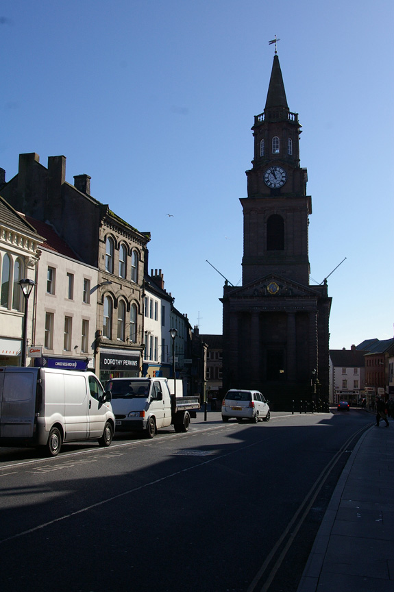 The clock tower in the heart of Berwick-upon-Tweed