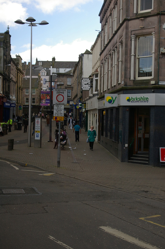 Walking through downtown Inverness