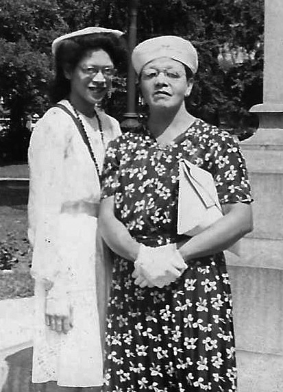 Two of my African American ancestors, my grandmother Yut-Seul Yee (left), and her mother, Myrtle Mae Robinson Yee. My great-grandmother was a granddaughter of slaves who escaped to Canada via the Underground Railroad.