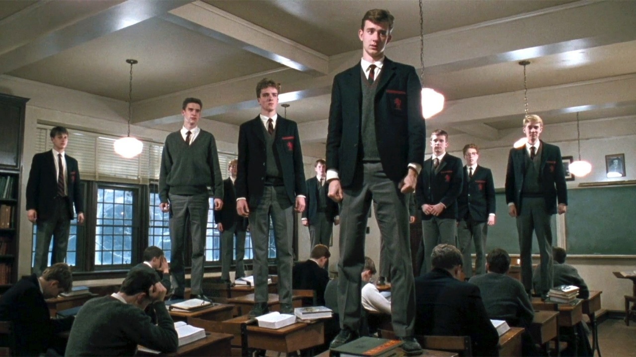 The closing scene in Dead Poets Society (1989)